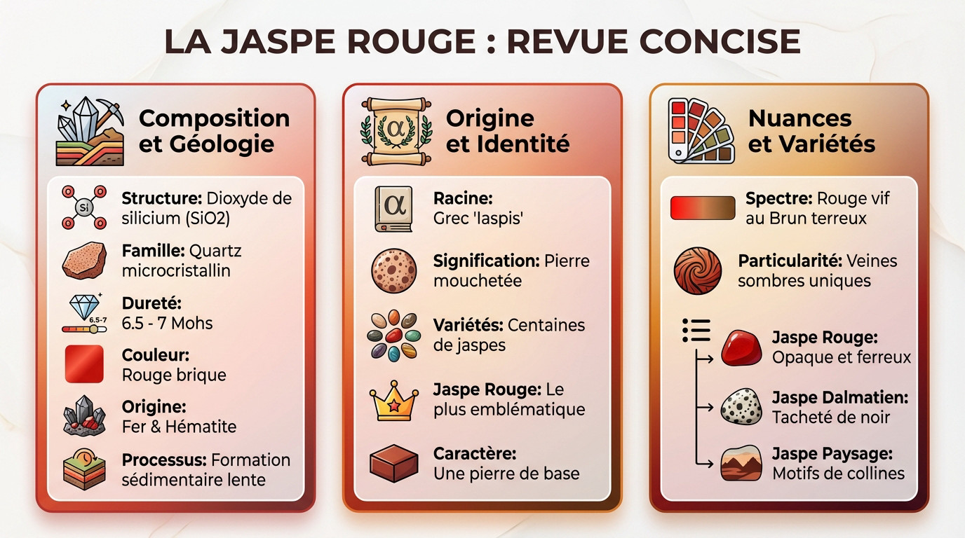 Bloc brut de jaspe rouge montrant sa texture opaque et ses veines ferreuses caractéristiques