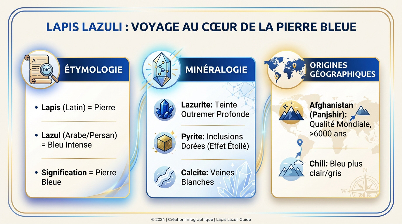 Texture brute d'un lapis lazuli bleu profond avec éclats de pyrite dorée